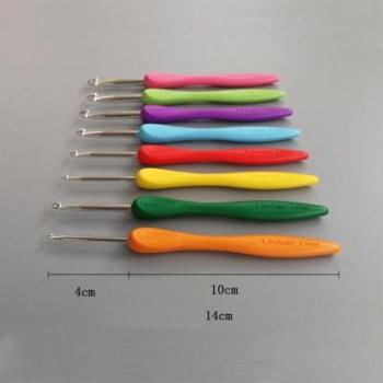 8-teiliges Häkelnadelset mit Softgriff